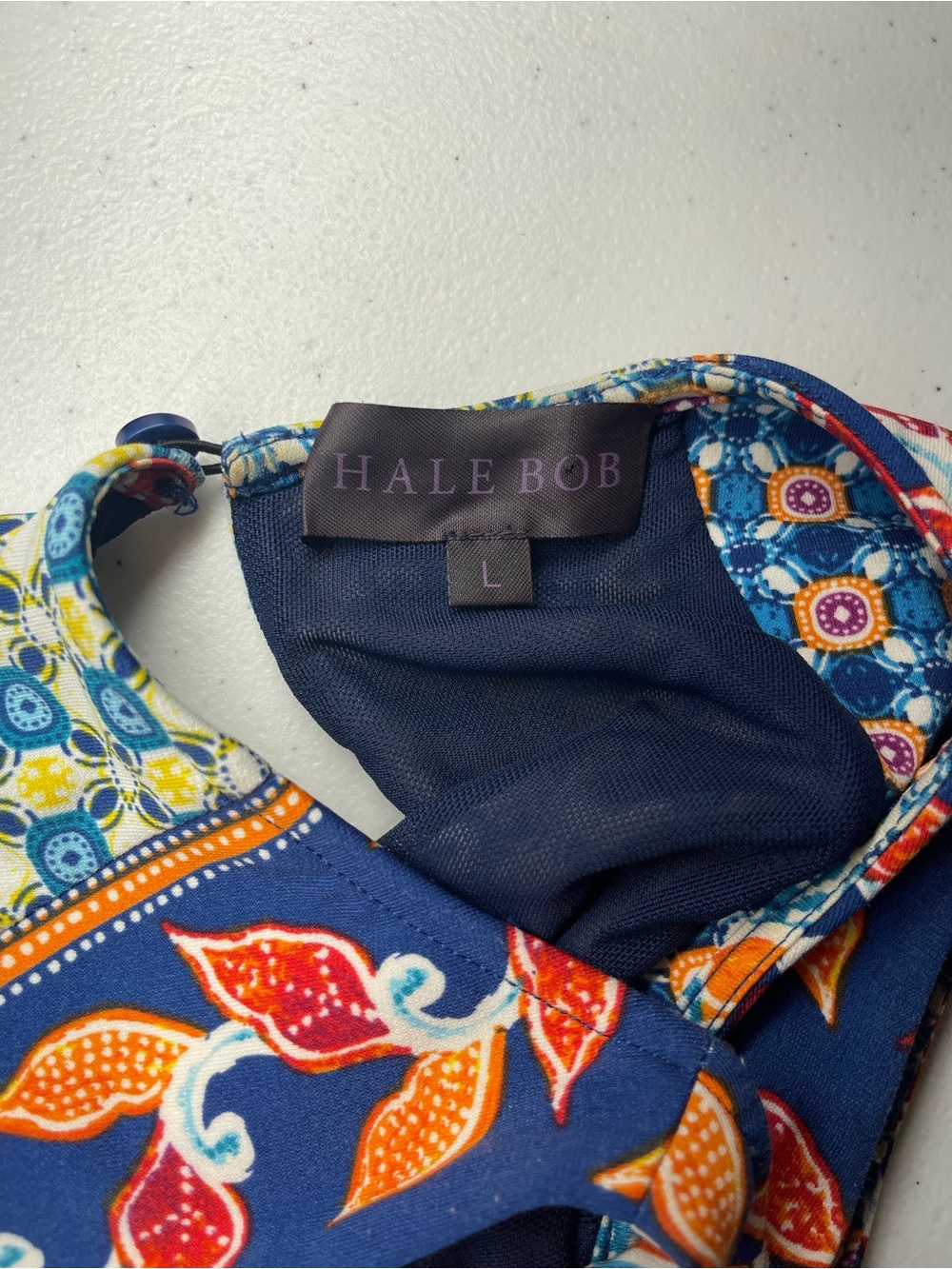 Hale Bob Multi Color Geometric Floral Shift Dress L - Picture 4 of 5